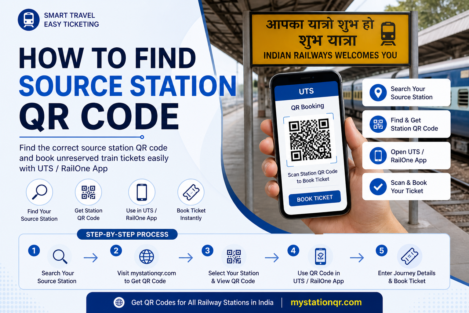 How to Find Source Station QR Code | RailOne QR Booking Guide